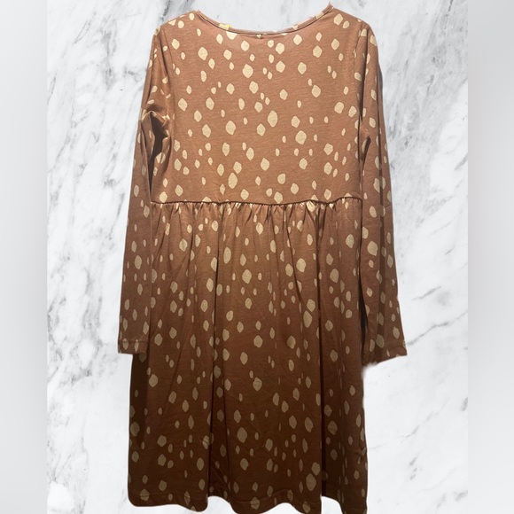 H&M Animal Print Long Sleeve Dress - Never Worn - Girls Size 6X/7 - Picture 2 of 3